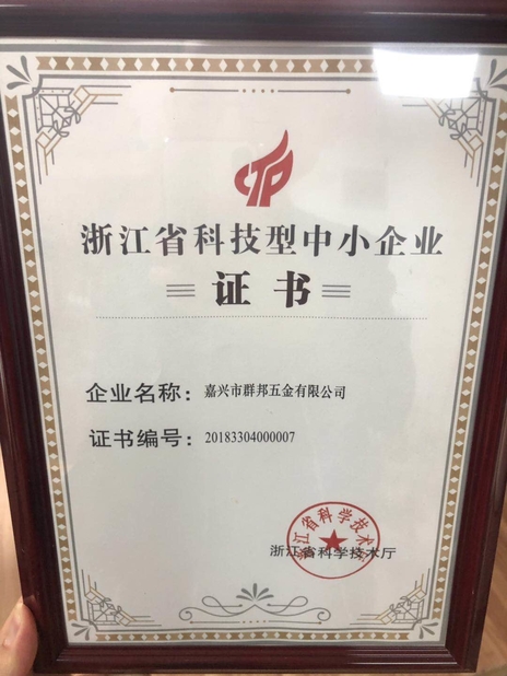 Trung Quốc Jiaxing City Qunbang Hardware Co., Ltd Chứng chỉ