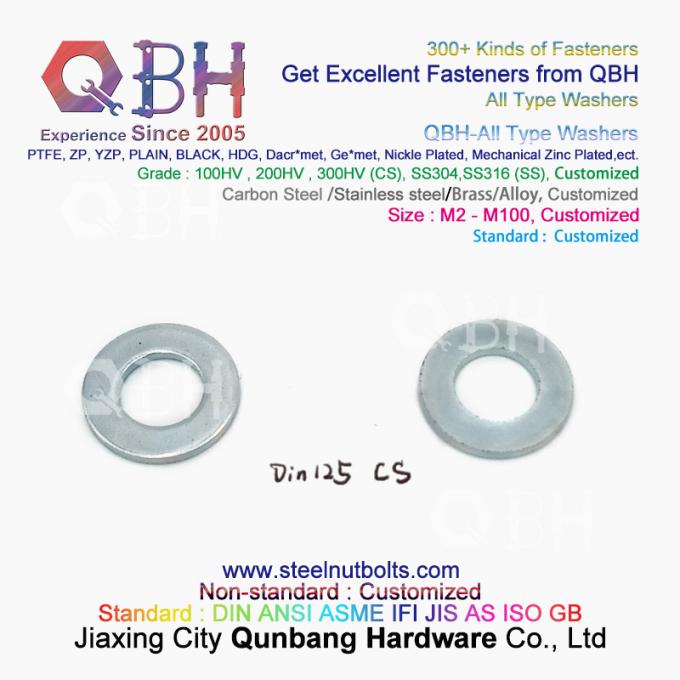 QBH DIN125 DIN127 F436 F436M F959 F959M DIN434 DIN436 NFE25-511 Tất cả các loại Vòng đệm phẳng hình tròn thon có răng hình tròn 1