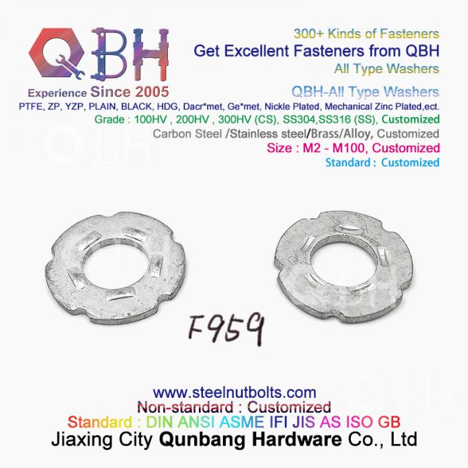 QBH DIN125 DIN127 F436 F436M F959 F959M DIN434 DIN436 NFE25-511 Tất cả các loại Vòng đệm phẳng hình tròn thon có răng hình tròn 7